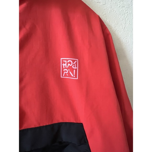 Apari Japanese Anime Jacket Pullover Locus Large Red Art To Wear Nylon Satin - Picture 4 of 11